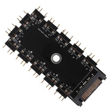 Black Durable Pc Fan Hub Controller Multi-Use Rgb Argb Computer Accessory picture