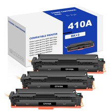 3-Pack CF410A Black Toner Cartridge For HP 410A LaserJet Pro M452dw MFP M477fdn picture