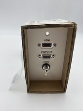 PanelCrafters PC-G1796-E-P-W HDMI Computer Audio Wall Plate, White picture