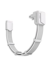 EZDIY-FAB Shield PCIe 5.1 12V-2x6 90° GPU Extension Cable, White, RVS | 90° A... picture