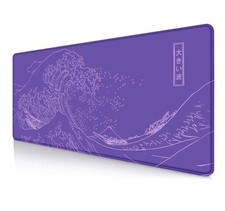 IMAYONDIA Great Wave Large Gaming Mouse Pad, Purple Minimalist Japanese Desk ... picture