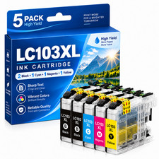 LC103XL LC103 Ink Cartridge 5PK Compatible for DCP-J132W J152W MFC-J245/J4510DW  picture