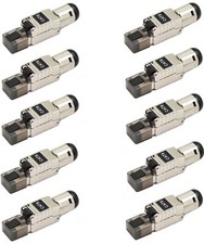 10x CAT8 RJ45 Network LAN Ethernet Shielded Plug Connector 2000MHz Toolless picture