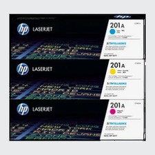 Open Box HP 201A 3-Pack Original LaserJet Toner Cartridge, picture