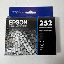 EPSON DURABrite 252 Printer Ink 1 Black Cartridge T252120 Genuine OEM Exp 8/25 C picture