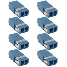 8 PCS  LC to LC UPC Duplex Singlemode Fiber Optic Adapter Coupler Connector Blue picture
