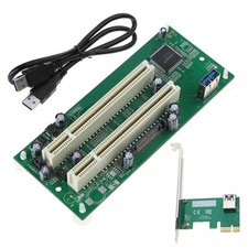 New PCI-E to 2xPCI Adapter Cable PCIE x1 to x16 Card PCI-Expansion Converter picture