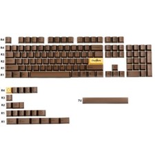 Chocolate Theme Keycap Set PBT Dye Subbed For Custom Mechanical Gaming Keyboard  picture