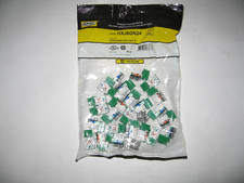 New Hubbell HXJ CAT6 Universal Wiring Green XCelerator Modular Jack 24 ea HXJ6GN picture