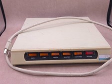 PC Concepts PC-006 Vintage Computer Power Tap Strip 6 Outlet Labeled Switched picture