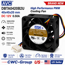 Genuine AVC DBTA0420B2U 40x40x20mm 12V 4-Pin PWM Ball Bearing Cooling Fan picture