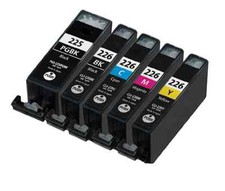 5x NEW INK WITH CHIP FOR CANON PGI225 BK CLI226 BK C/M/Y Canon Pixma MG5220 5320 picture