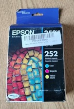 NEW SEALED Genuine Epson 252XL Black & 252 Color Inks  T252XL-BCS  Exp 03/2023 picture