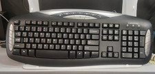 GATEWAY KB-0401 Black/Silver Wired PS/2 Multimedia Keyboard - Tested picture