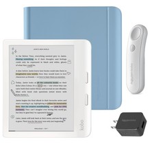 Kobo Libra Colour (White) eReader with Notebook SleepCover & White Remote... picture