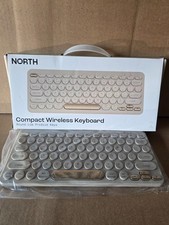 North Compact 78 Round Key Bluetooth Wireless Keyboard Beige picture