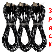 3X 6FT Braided USB Charger Phone Cable Data Cord For iPhone 14 13 12 11 8 7 6 SE picture
