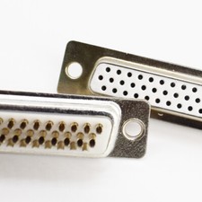 50pcs Gold Pin 44pin 3 Row D-Sub Female Socket Solder Chassis Connector RS232 picture