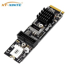 M.2 M KEY PCIe to USB 3.1 Panel 5Gbps TYPE-E&C+19/20Pin Expansion Card USB3.0 picture