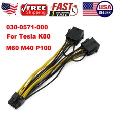 030-0571-000 Dual 8 to 8 Graphics Power Cable for NVIDIA Tesla K80 M60 M40 P100 picture