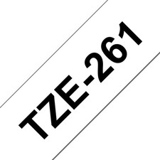 Brother TZE-261 TAPE 36MM - LAMINATED 8M BLACK ON WHITE ~E~ picture