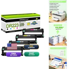 DR223CL High Yield Drum Unit for Brother MFC-L3770CDW MFC-L3750CDW 4 Pack CMYK picture