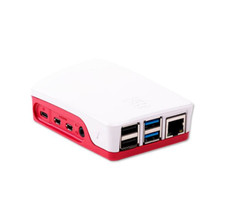 2pcs Raspberry PI 4B case official shell classic red white picture