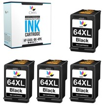 CMYi 4-PK Replacement 64 XL Black Ink Cartridge for HP ENVY Inspire 7200e 7252e picture