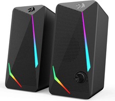 GS510 RGB Wired Desktop Speakers 2.0 Channel Stereo Sound Black For PC Gaming picture