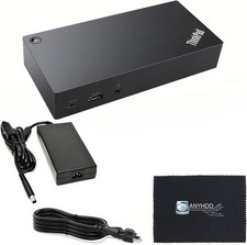 Open Box - Lenovo 40A90090US Dock Dual Monitor Bundle with 90W AC Adapter picture