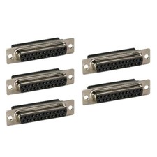 5x DB25 D-SUB 25-Pin Female Crimp Pin Jack Connector Assembly Cup Socket picture