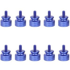 Favordrory 6#-32 Anodized Aluminum Thumbscrews, Computer Case Thumbscrews, Blue picture