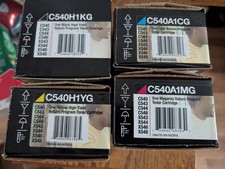 4 Lexmark Toners C540H1KG C540H1CG C540H1YG C540H1MG  New Sealed picture