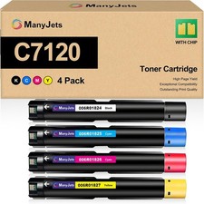 Toner Cartridges 4-Pack BCMY C7120 Chip ManyJets [Compatible With Xerox] BN picture