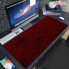 XXL Red Background Black Spider Web Extra Large Mouse Pad, Made of Micro Woven picture