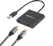 Adaptador USB A 3.0 a Dual HDMI para Windows Monitor Dual 4K 30Hz y 1080p 60Hz picture