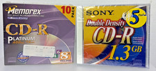 SONY and MEMOREX CD-R Recordable Double Density Discs Platinum 1.3GB NEW SEALED picture