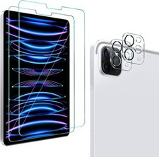 2+2 Pack Ultra HD Tempered Glass Screen Protectors for iPad Pro 11 with Lens Cov picture
