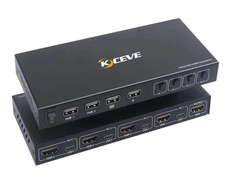 KCEVE 4 Port HDMI KVM Switch 4K@60Hz USB 2.0 Share Monitor Keyboard Mouse picture