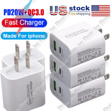 PD 20W USB-C Power Adapter Fast Wall Charger For iPhone 11 12 13 14 Samsung Lot picture