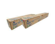 Genuine Konica Minolta LOT OF 2 TN328 (AAV8230) Yellow Toner Cartridge OEM picture