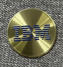 IBM Logo Label Foil Case Sticker Badge Vintage NOS USA picture