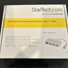 StarTech.com 3 Port USB C Hub w/Gigabit Ethernet USB Type C to 3 x USB-A picture