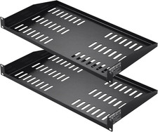 2PCS 1U Server Rack Shelf, Universal Vented Rack Mount Cantilever Tray picture