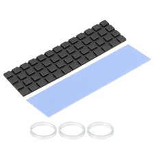 Copper Heatsink 70x20x1.5mm W Thermal Pad Rubber Ring for M.2 SSD PCB 1 Set picture