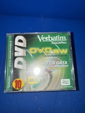 New Verbatim DVD+RW 4.7GB 2.4 X 10pk Factory Sealed Jewel Case picture