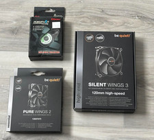 Lot of 3 New Computer Fans Sizes 1x80mm 2x120mm, Marathon and Be Quiet picture