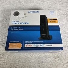 LINKSYS CM3024 High Speed DOCSIS 3.0 24x8 Cable Modem With Power Cable picture