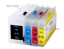 4 Refillable Empty Cartridges For HP 950 951 Officejet Pro 8600 8100 picture
