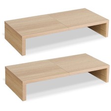 2 Pack Monitor Stand Riser 20 Inch Wooden Desktop For TV PC Laptop Storage picture